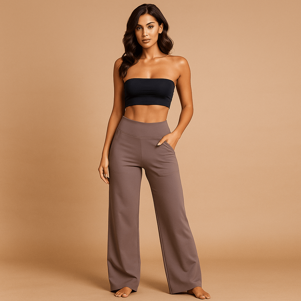 Damskie Spodnie Sportowe - Wysoki Stan - Komfort i Styl - vivano - warszawa