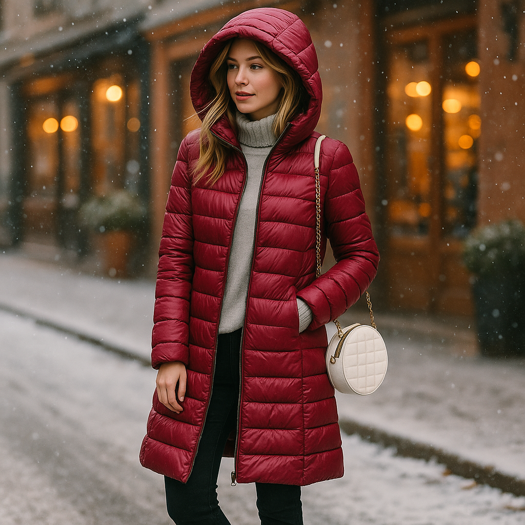 Vivano – Ultralekka Damska Kurtka Puchowa z Kapturem