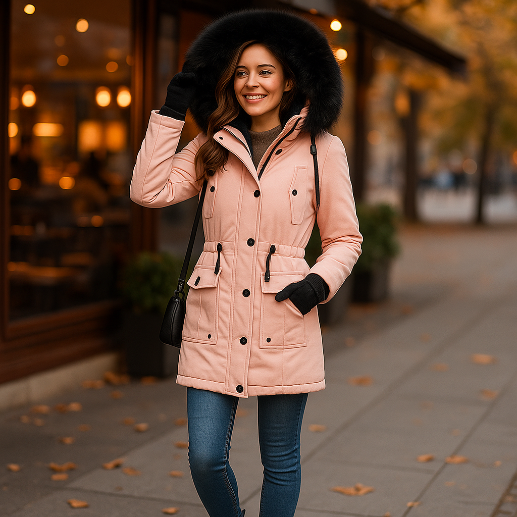 Vivano FRIEDA Ciepły Płaszcz Modowy