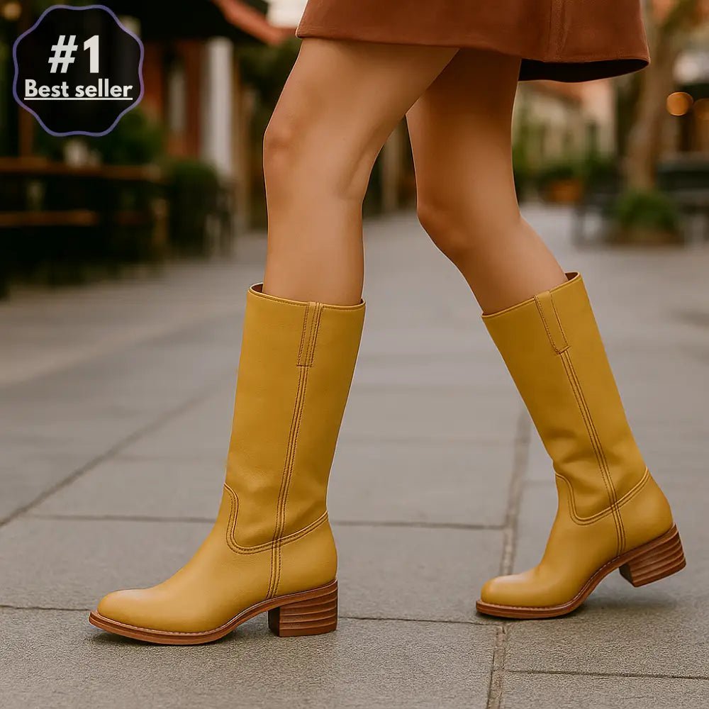 Długie Skórzane Botki Damskie – Limitowana Edycja - vivano - warszawa