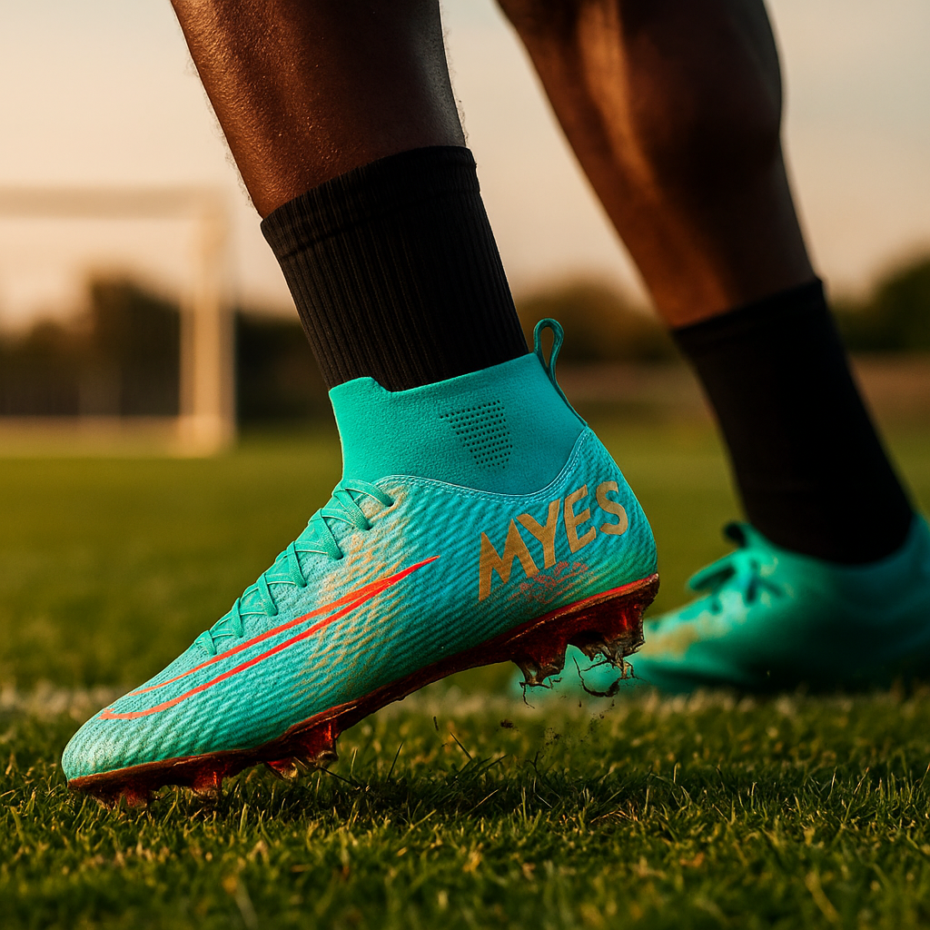Męskie Buty Piłkarskie z Wysoką Cholewką