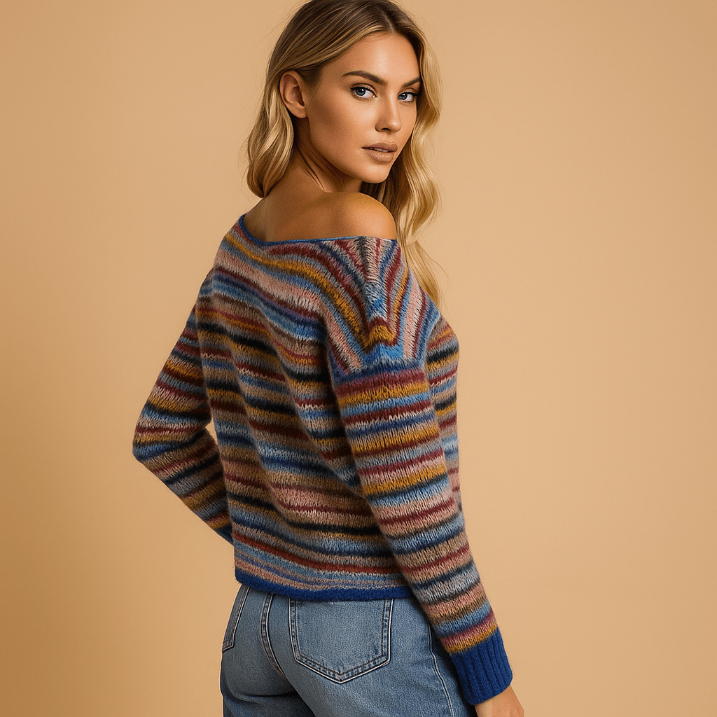 Elegancka koszulka z jerseyu - Długie rękawy - Wygodna i stylowa - vivano - warszawa