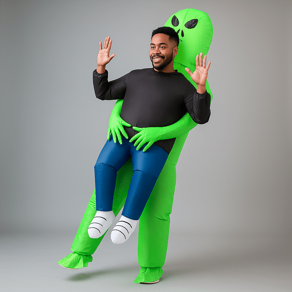 Elettra - Nadmuchiwany kostium Halloween - design obcego - Unikalny i zabawny strój - vivano - warszawa