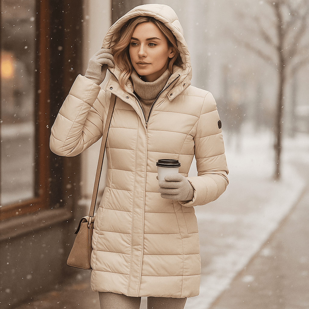 Elisa – Długa Damska Kurtka Puchowa - vivano - warszawa