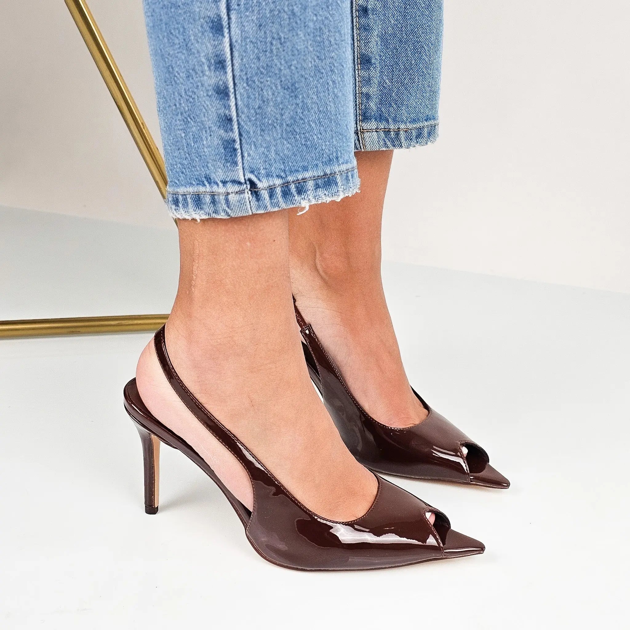 Elisabetta - Sandały na Obcasie z Otwartym Nosem - Moda Damska - vivano - warszawa