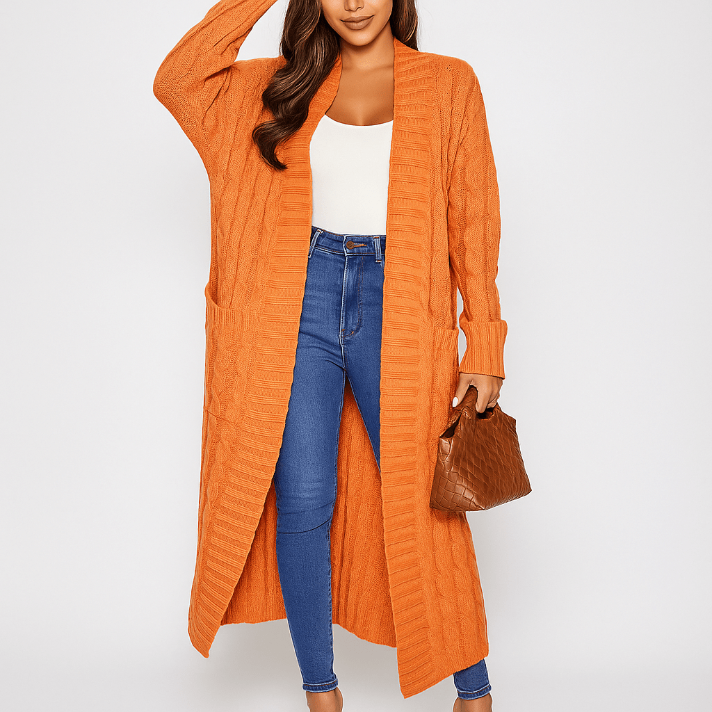 Ella Lang Kardigan - Pikowany Komfort i Styl na Co Dzień - vivano - warszawa