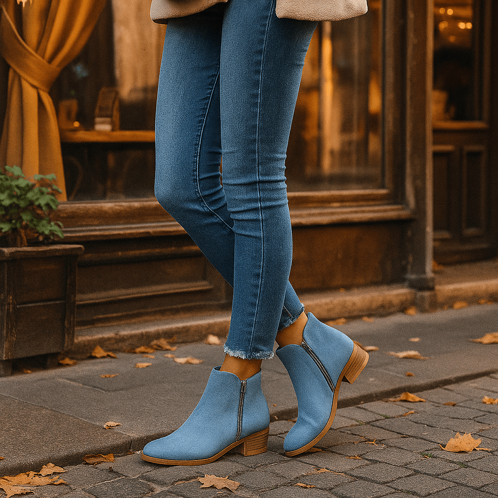 Ergonomiczne botki damskie - anatomiczne wkładki - stylowy wygląd - komfort - wsparcie