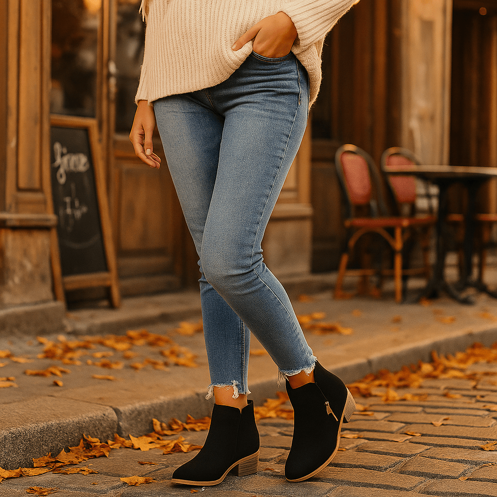 Ergonomiczne botki damskie - anatomiczne wkładki - stylowy wygląd - komfort - wsparcie