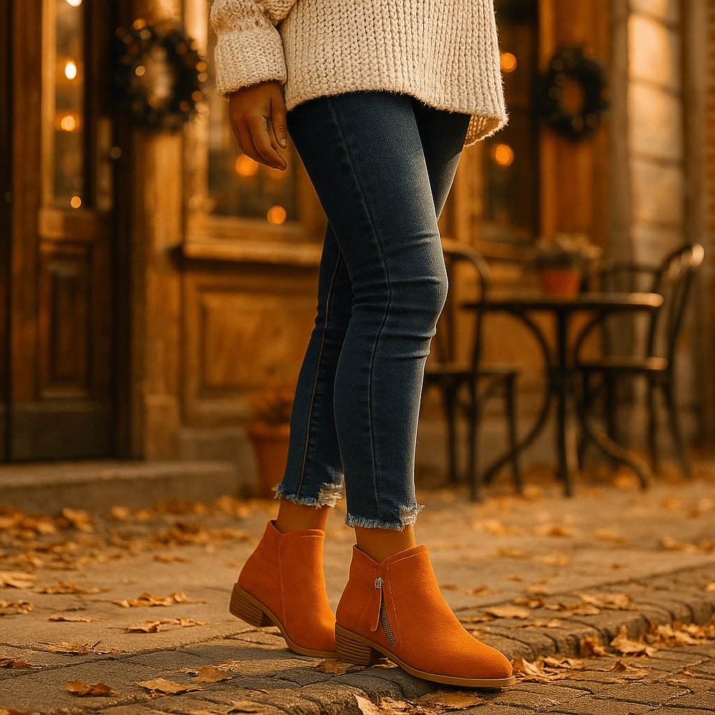 Ergonomiczne botki damskie - anatomiczne wkładki - stylowy wygląd - komfort - wsparcie