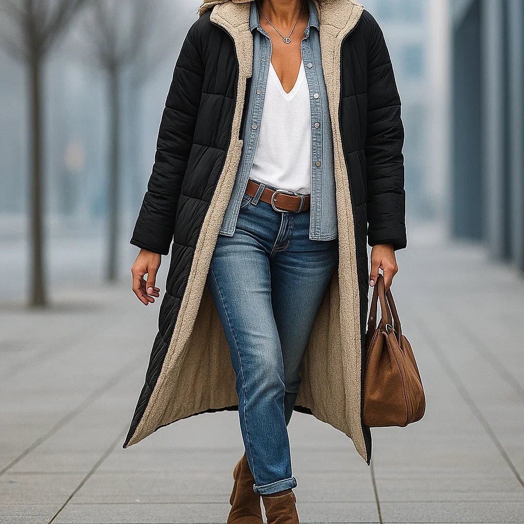 Esme – Dwustronna Parka Damska na Zimę - vivano - warszawa