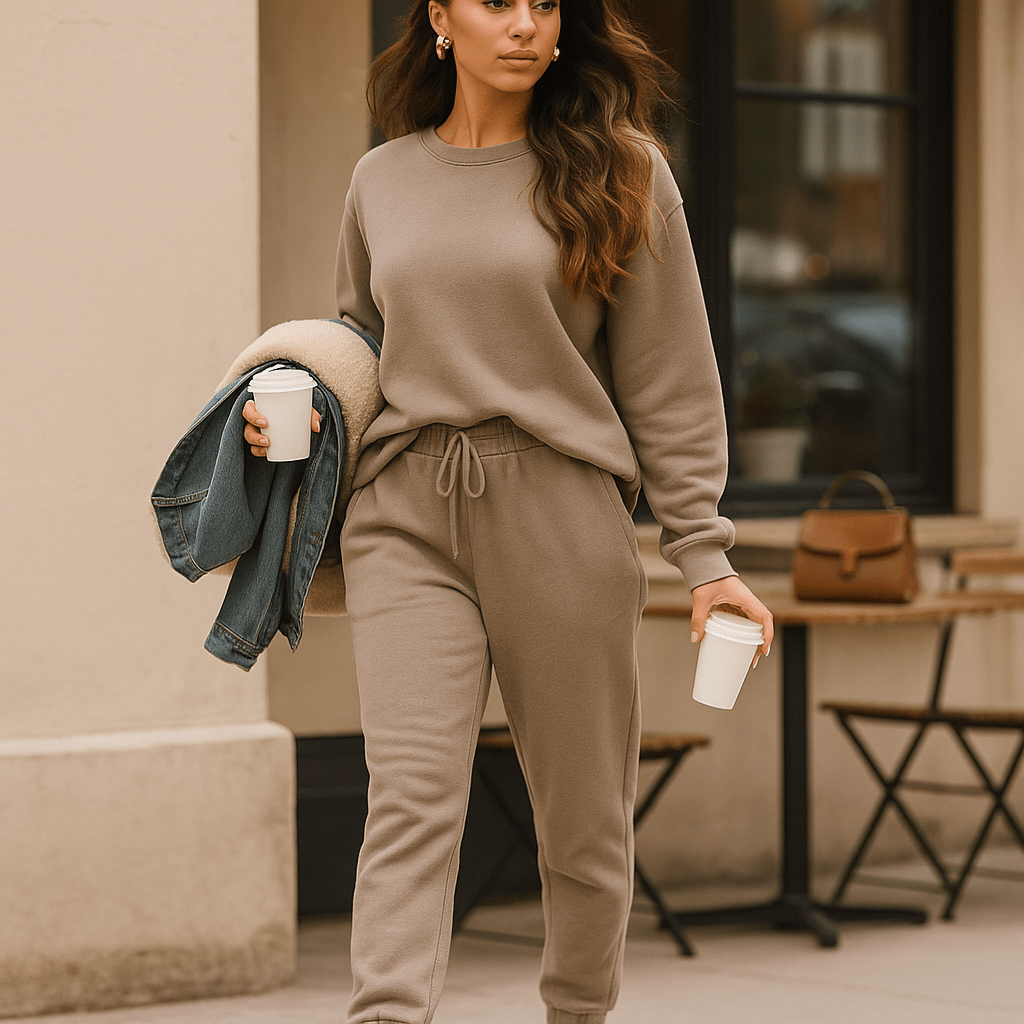 EZRAH - Damski zestaw dresowy - z kapturem