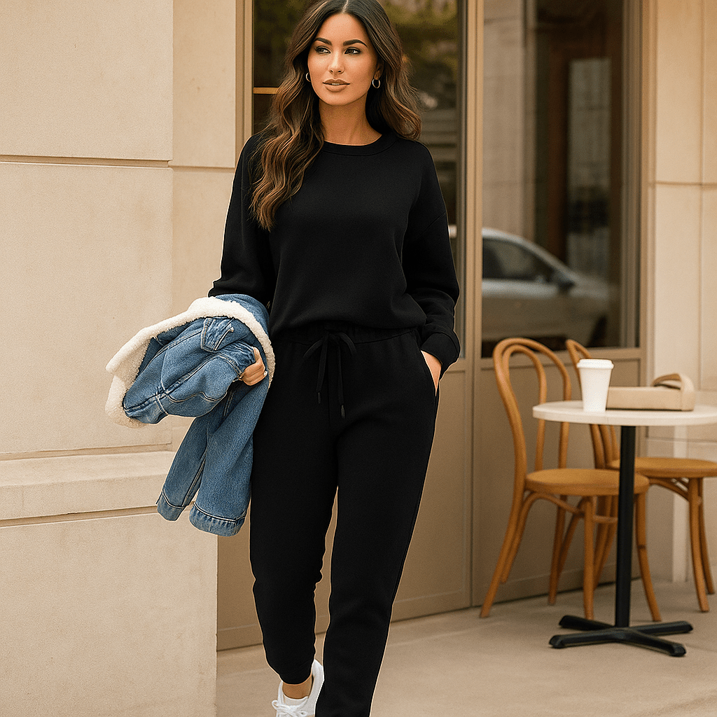 EZRAH - Damski zestaw dresowy - z kapturem