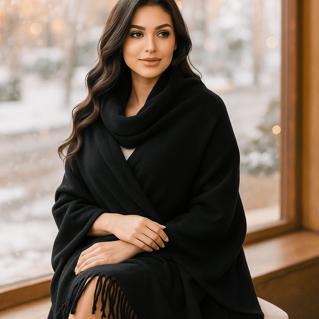 Frieda – Elegancka Szalik z Kaszmiru w Kratę