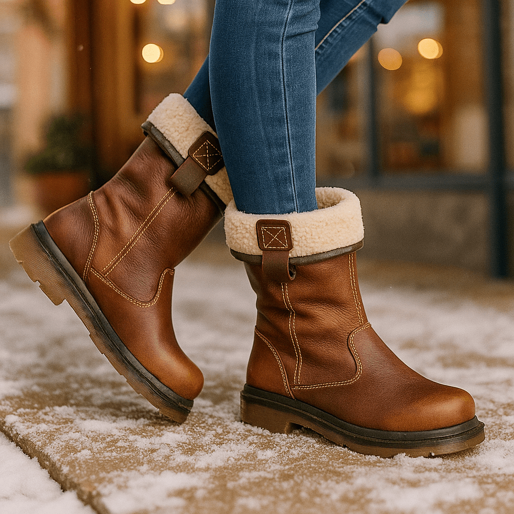 Glazel - Skórzane botki - z podszewką