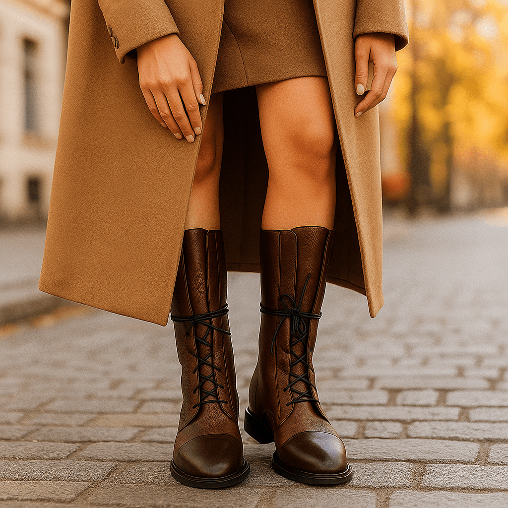 Hannah Skórzane Botki - vivano - warszawa