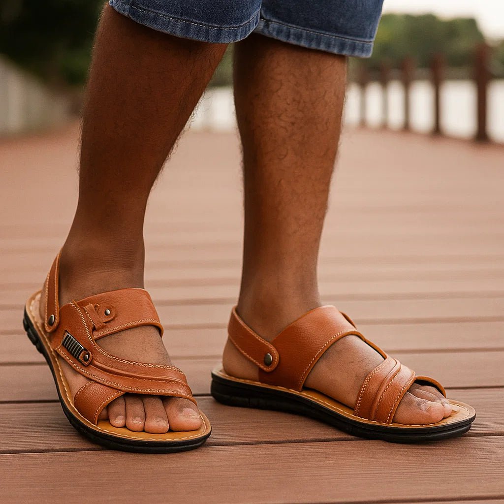 Henrik – męskie ortopedyczne sandały z regulacją - vivano - warszawa