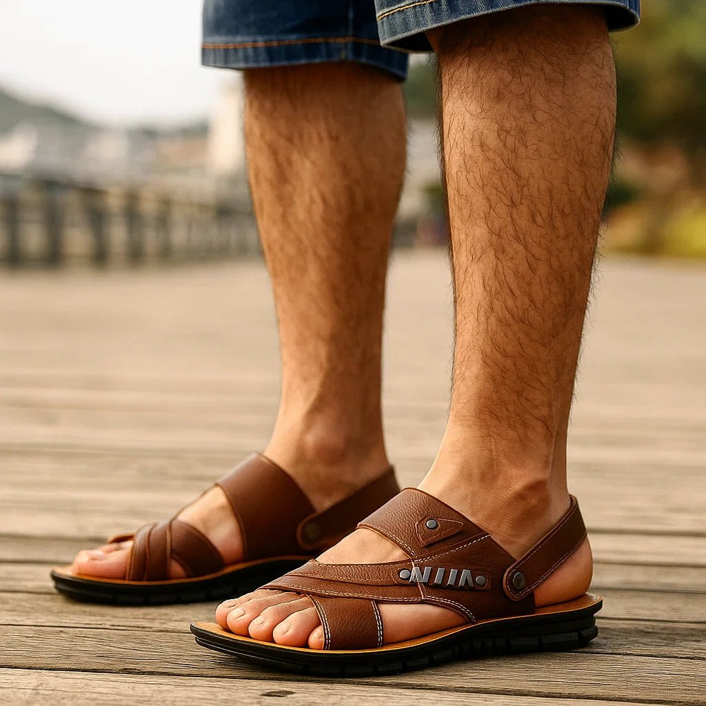 Henrik – męskie ortopedyczne sandały z regulacją - vivano - warszawa