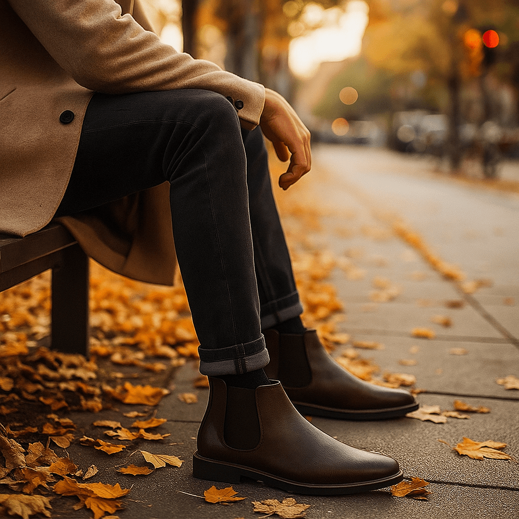 Joey – Męskie Botki Chelsea na Zamek