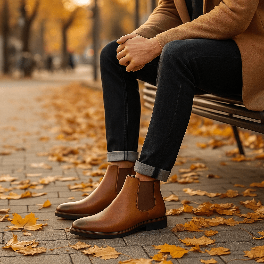 Joey – Męskie Botki Chelsea na Zamek