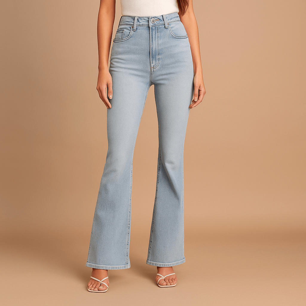 Kobiece Flare Jeans - Wysoki Stan - Komfort - Styl - Ruch - vivano - warszawa