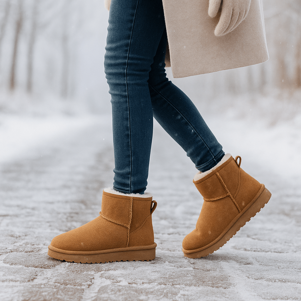 Kozaki Śnieżne Kaycee z Zamszu z Podszewką