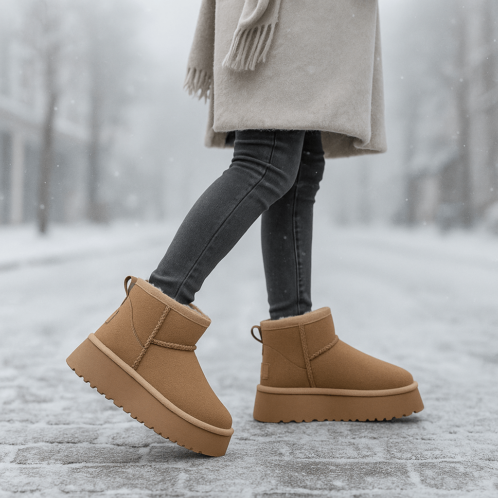 Kozaki Śnieżne Kaycee z Zamszu z Podszewką