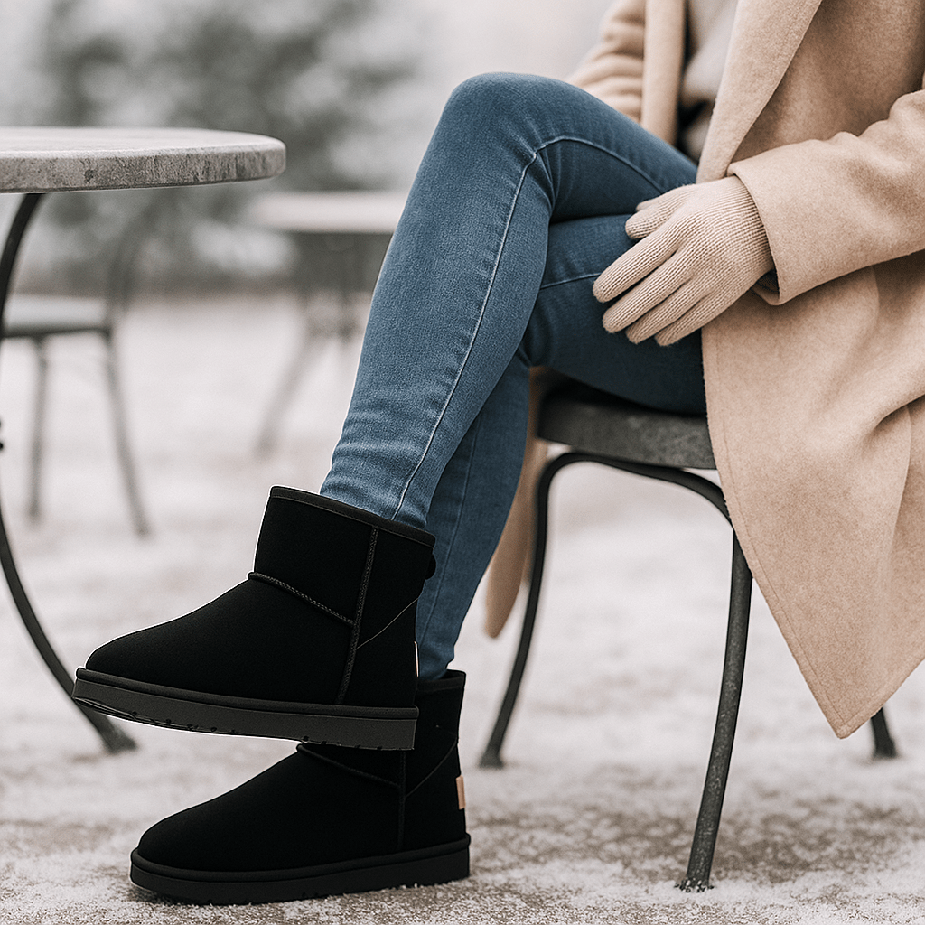 Kozaki Śnieżne Kaycee z Zamszu z Podszewką