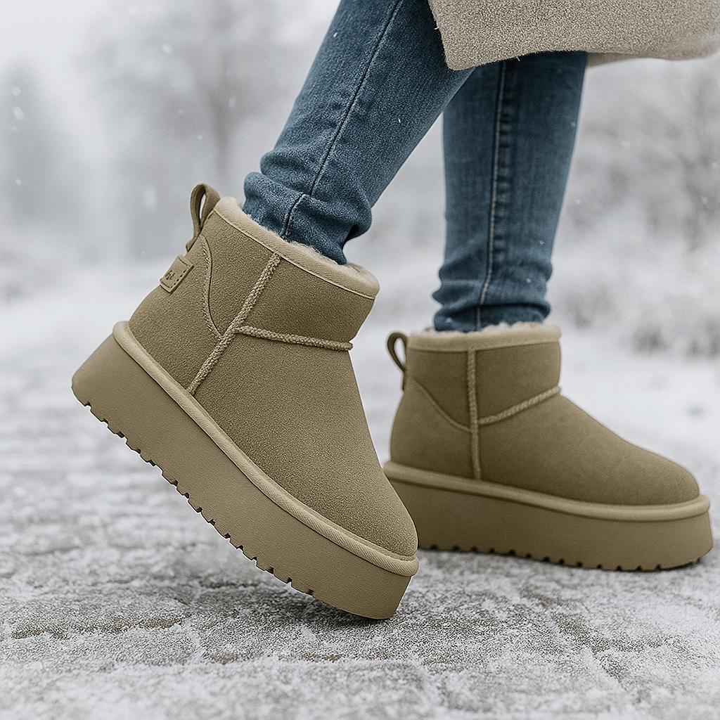 Kozaki Śnieżne Kaycee z Zamszu z Podszewką