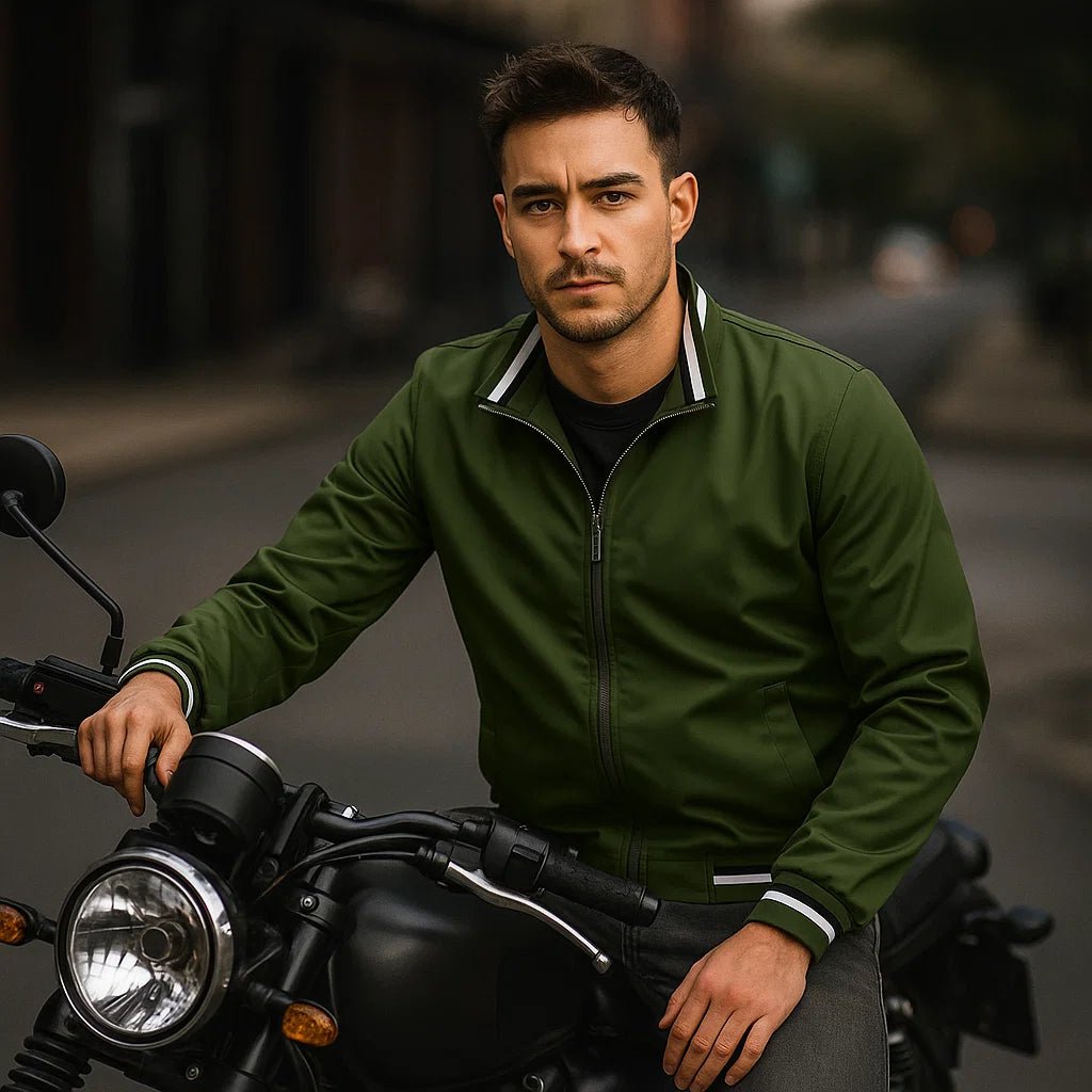 Kurtka bomber męska - paski - stylowy komfort - vivano - warszawa