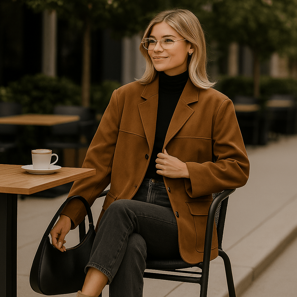 Kurtka damska oversize z zamszu - elegancka - stylowa - vivano - warszawa