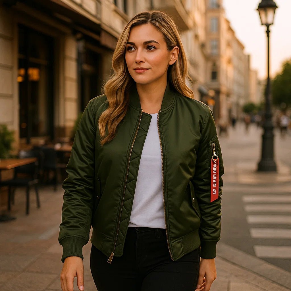 Kurtka Pilota MA - 1 dla Kobiet - Klasyczny Design - Z Ribkanter - vivano - warszawa