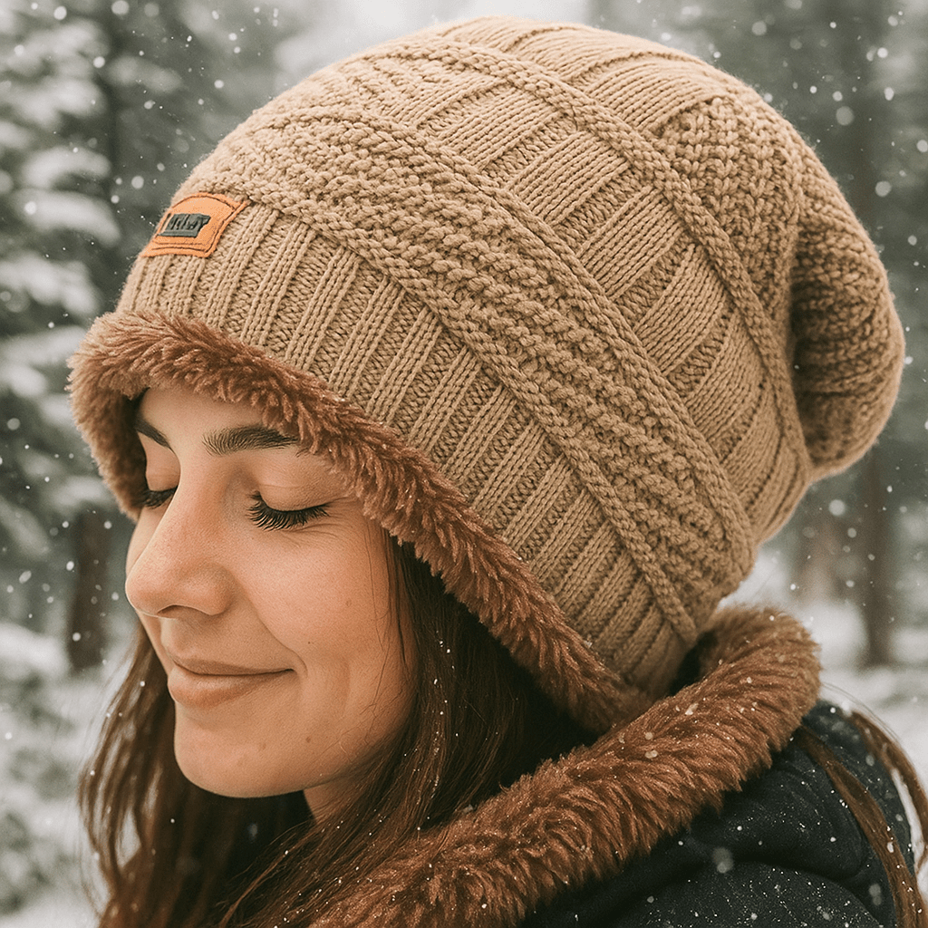 Lukas – Czapka Zimowa Podwójna z Futrem Ultra Ciepła