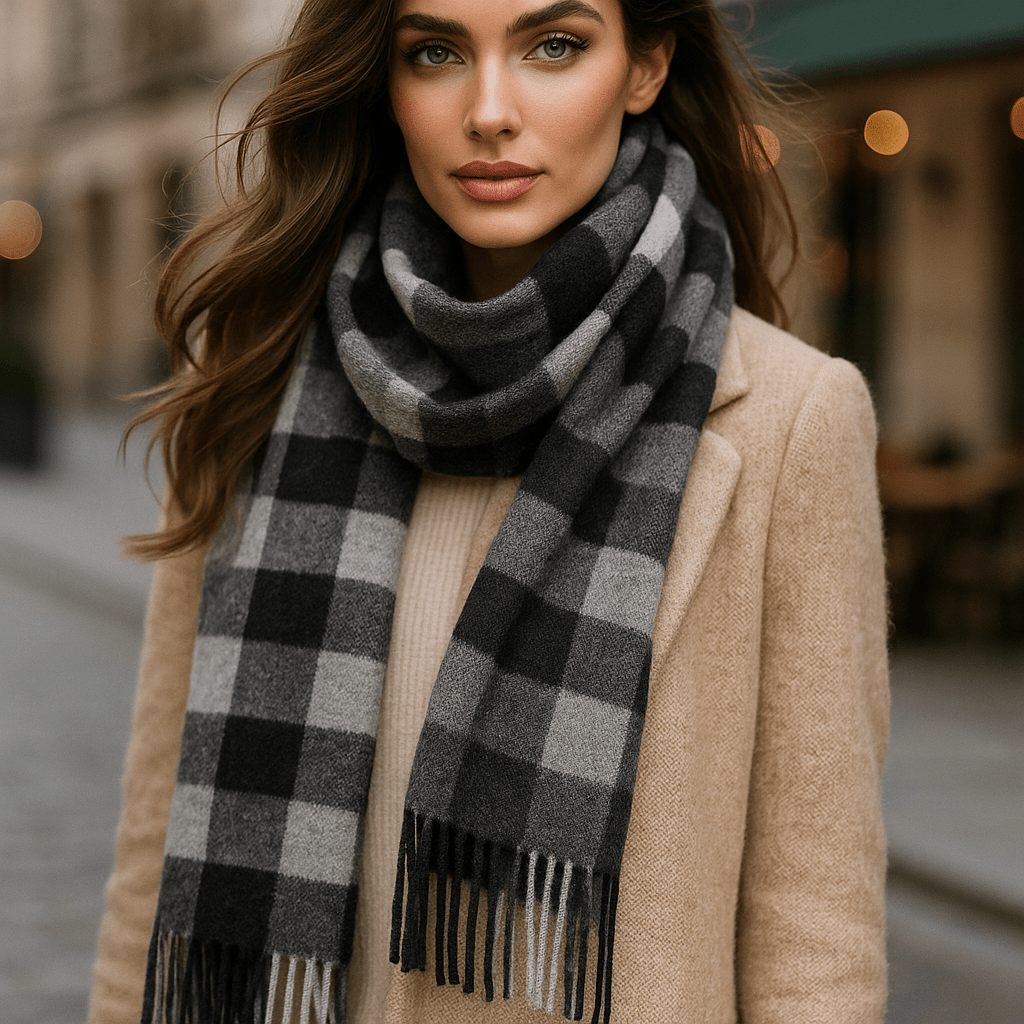 Luksusowy Wełniany Szal – Ciepły, Miękki i Elegancki na Zimę