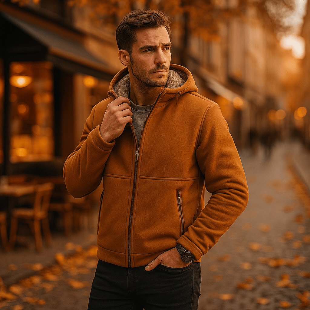 Męska Fleece’owa Kurtka z Wyściółką Sherpa - vivano - warszawa