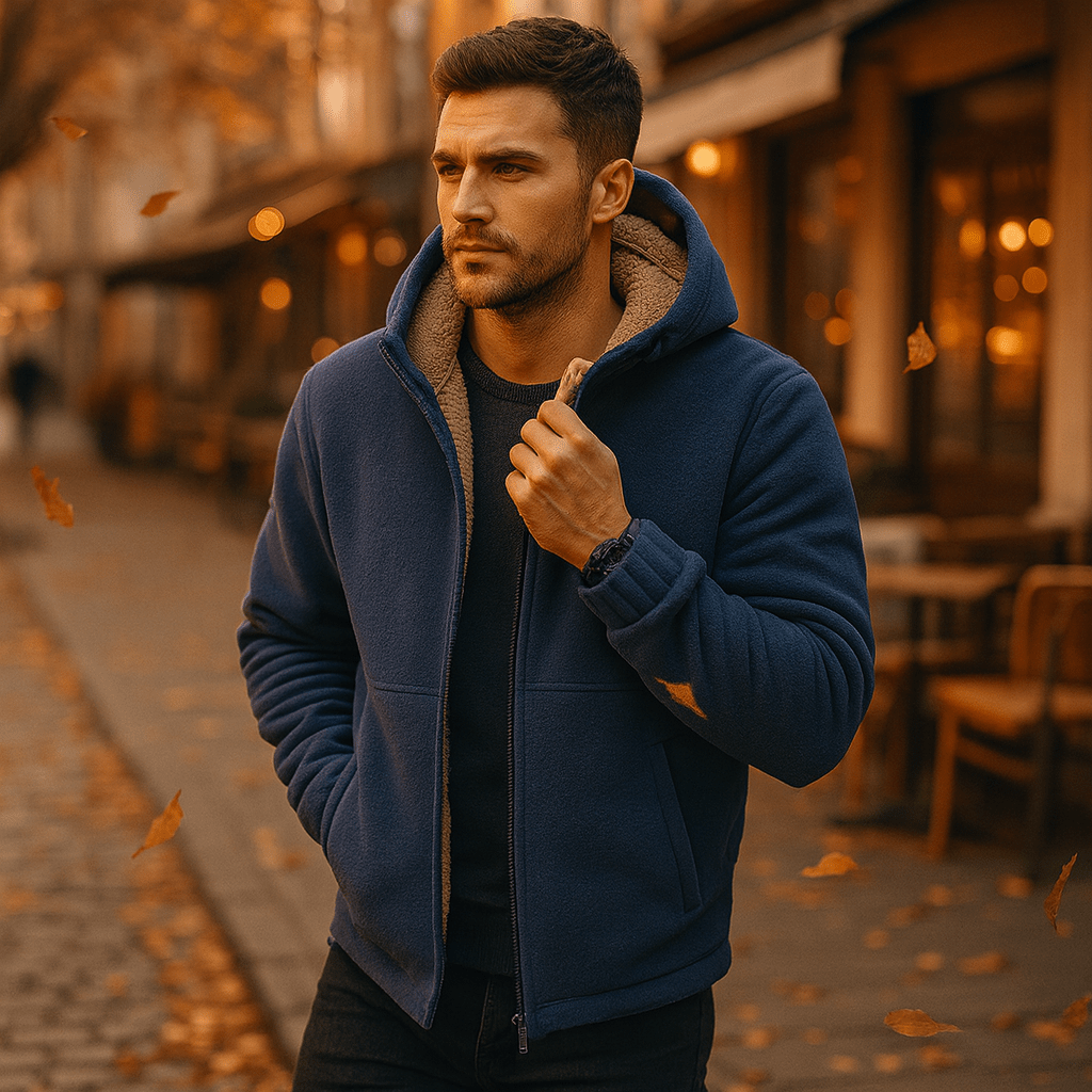 Męska Fleece’owa Kurtka z Wyściółką Sherpa - vivano - warszawa