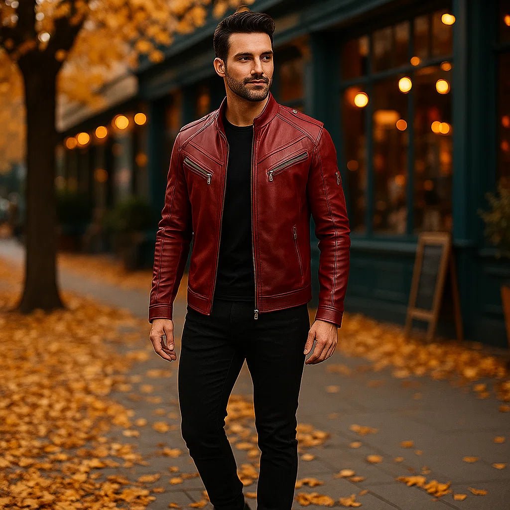 Męska Kurtka Bikerska – Styl i Funkcjonalność - vivano - warszawa