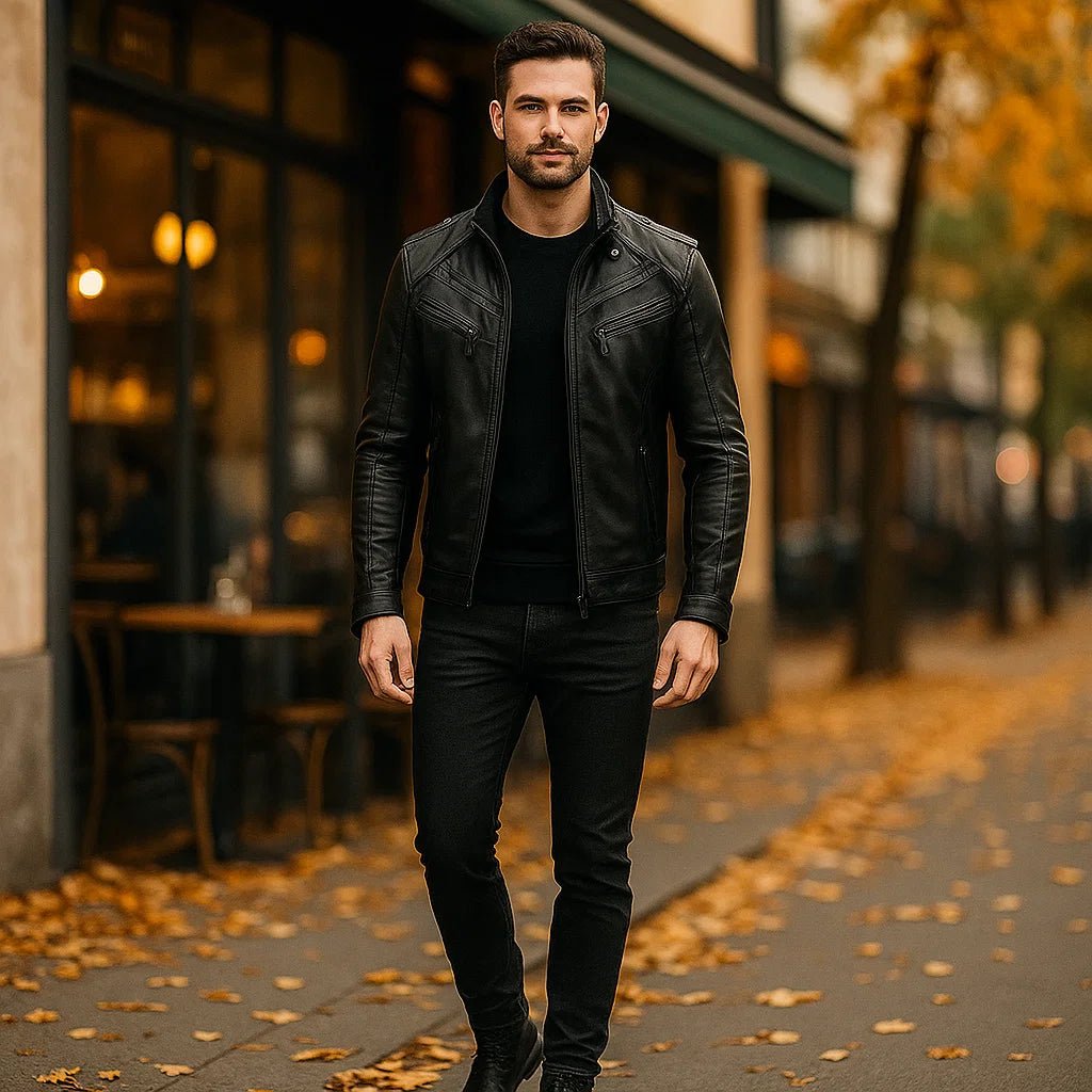 Męska Kurtka Bikerska – Styl i Funkcjonalność - vivano - warszawa