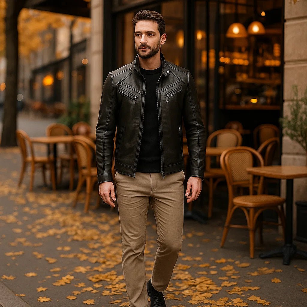 Męska Kurtka Bikerska – Styl i Funkcjonalność - vivano - warszawa