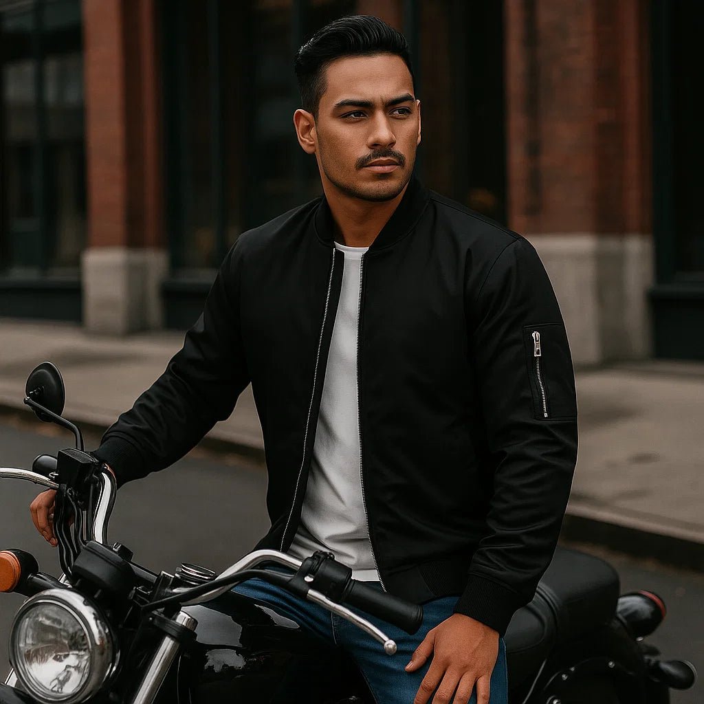 Męska Kurtka Bomber 2025 - Komfortowa - Stylowa - Oddychająca - vivano - warszawa