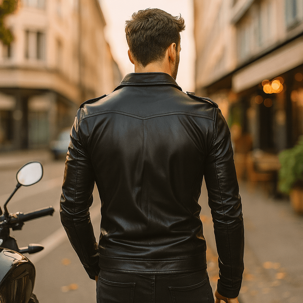 Męska Kurtka Motocyklowa ze Skóry PU - vivano - warszawa