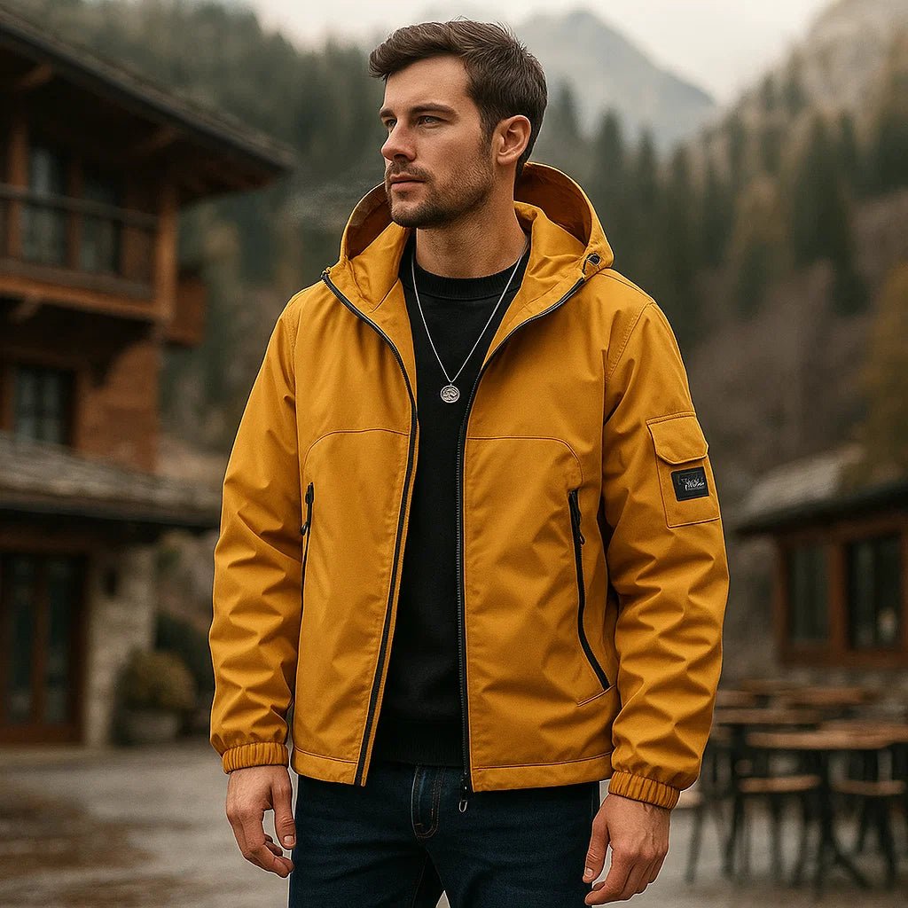 Męska kurtka narciarska wodoodporna z kapturem