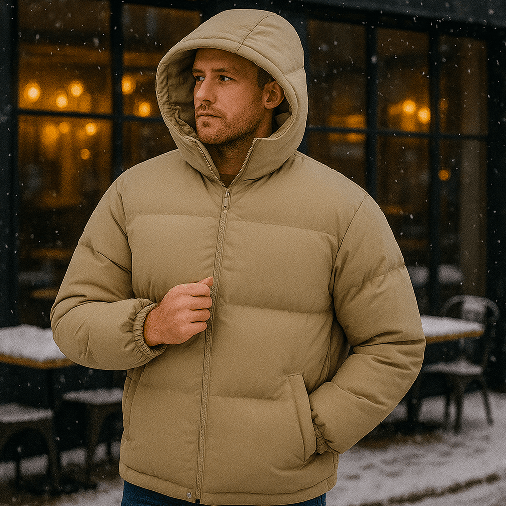 Męska kurtka narciarska zimowa Donsjas z kapturem Regular Fit