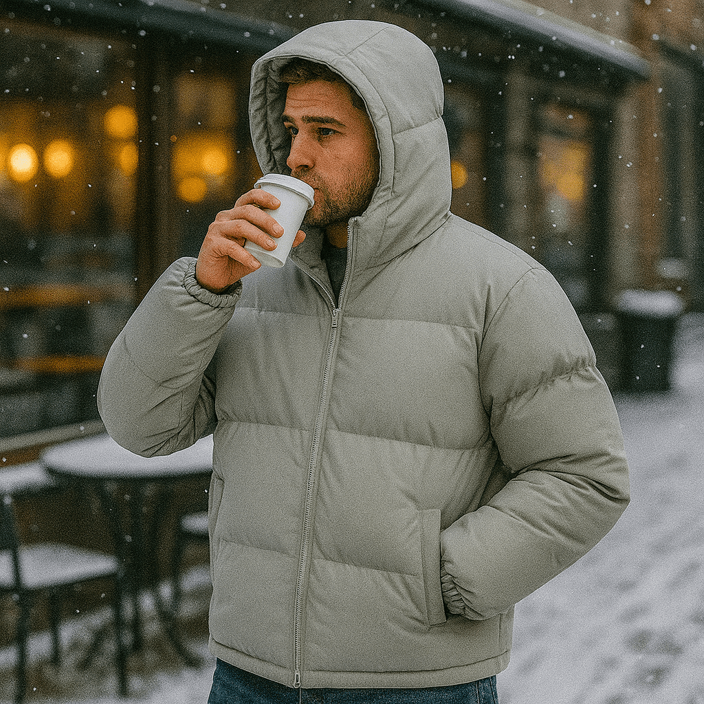 Męska kurtka narciarska zimowa Donsjas z kapturem Regular Fit