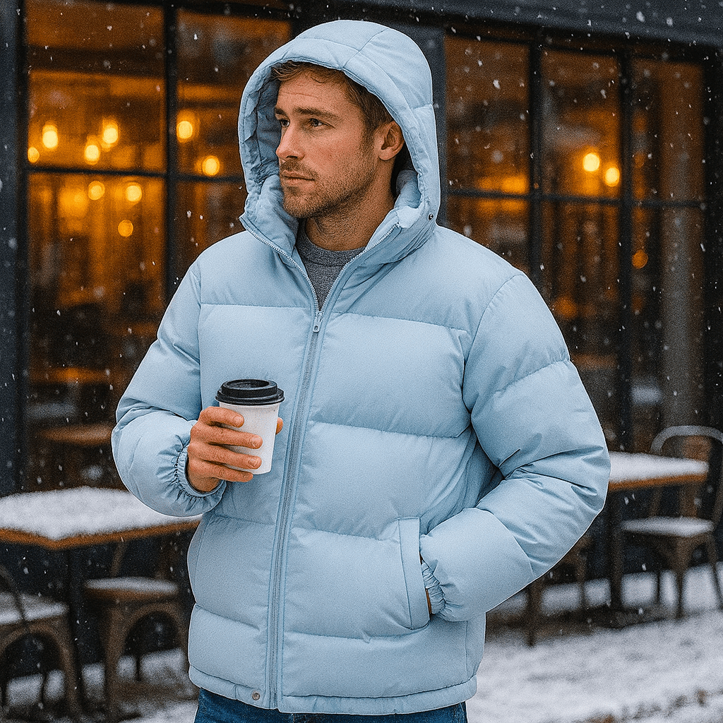 Męska kurtka narciarska zimowa Donsjas z kapturem Regular Fit