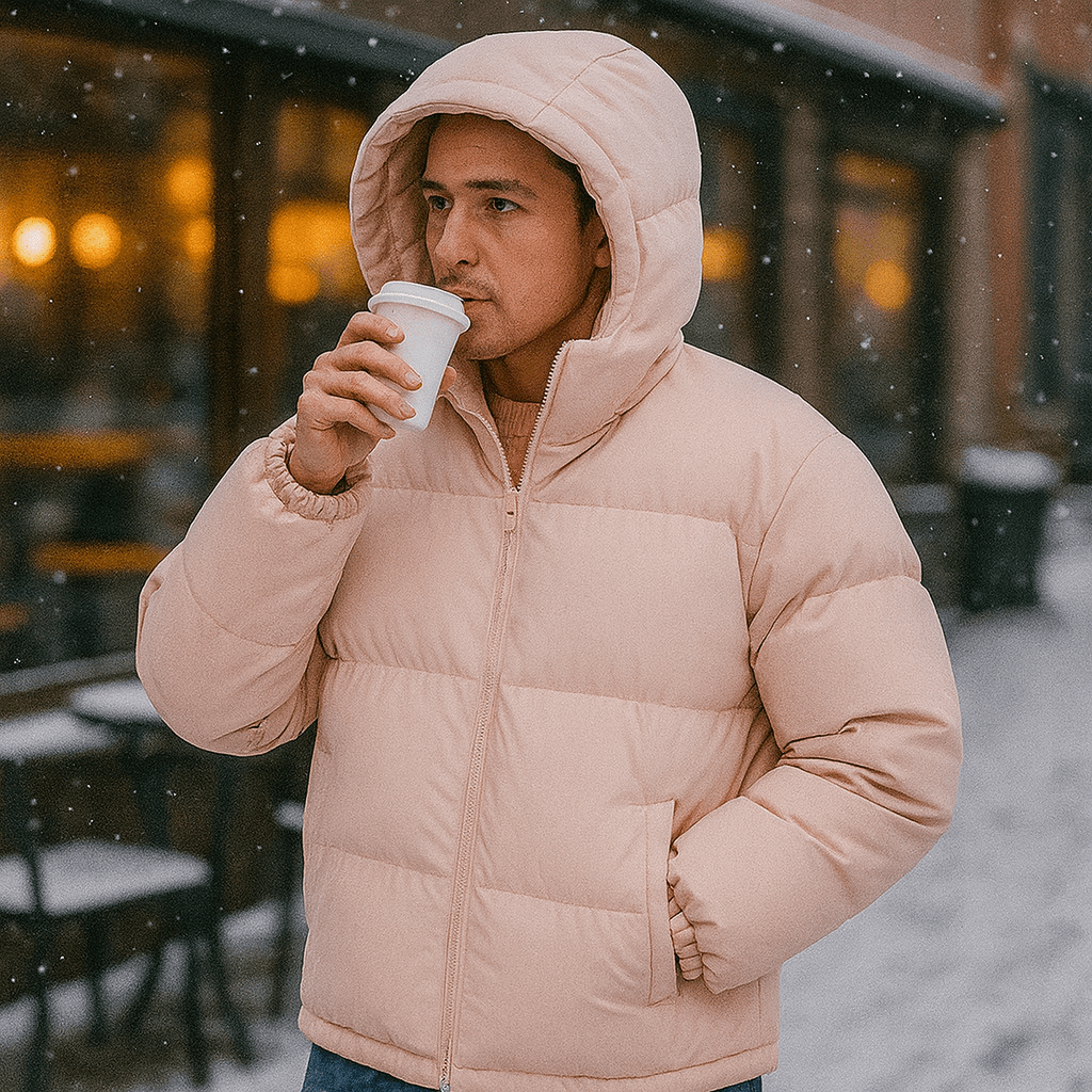 Męska kurtka narciarska zimowa Donsjas z kapturem Regular Fit