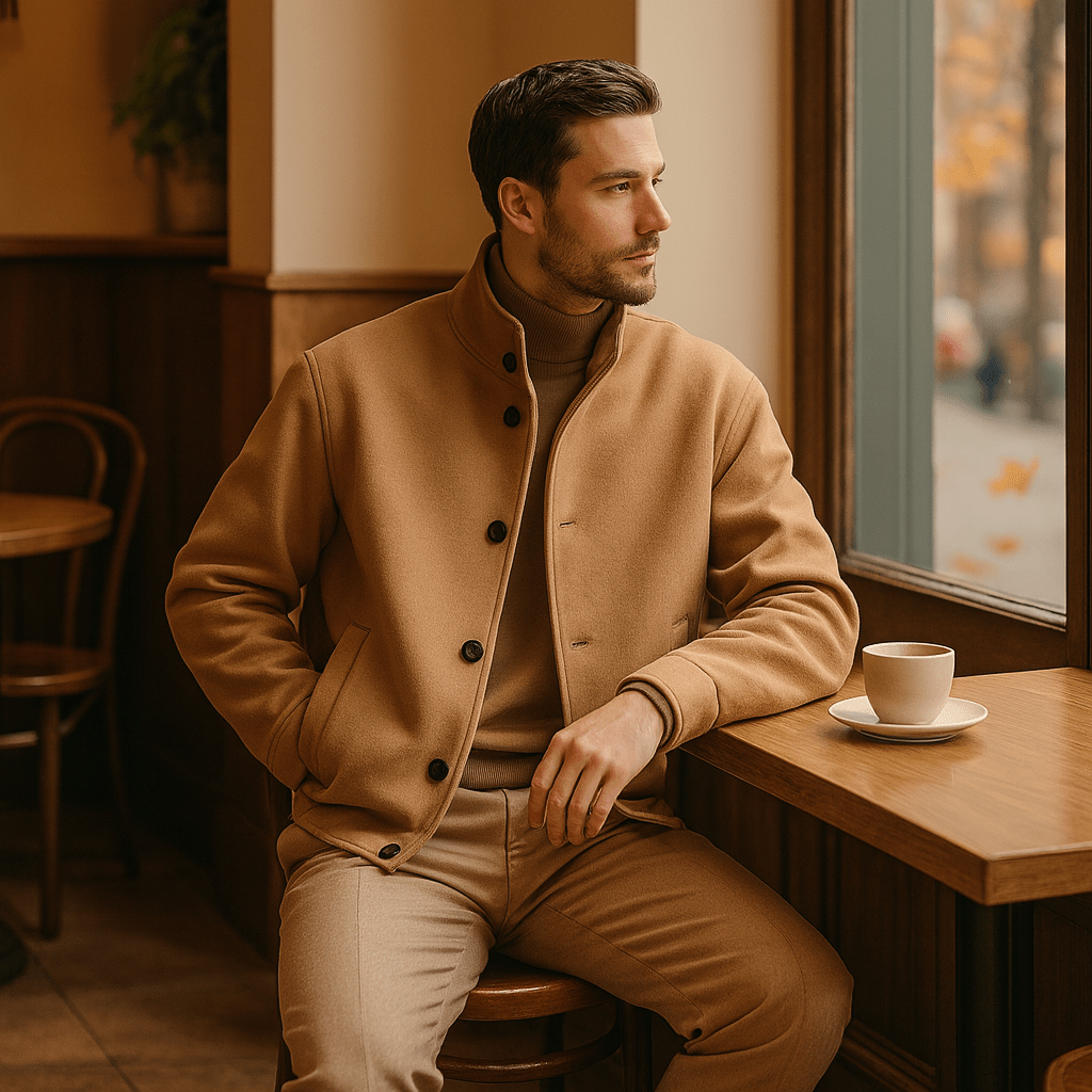 Męska Kurtka z Wysokim Kołnierzem - vivano - warszawa