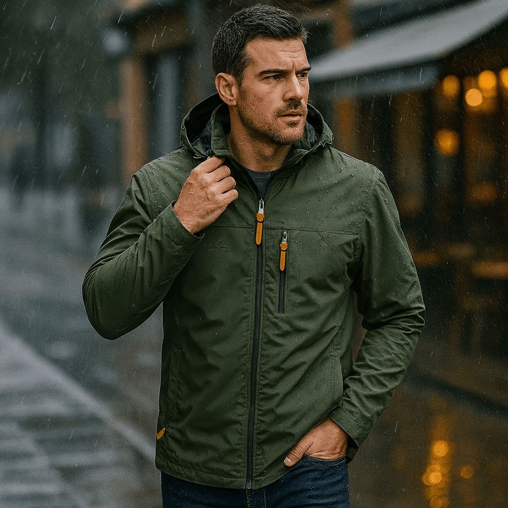 Męska wodoodporna kurtka narciarska przeciwdeszczowa Regular Fit