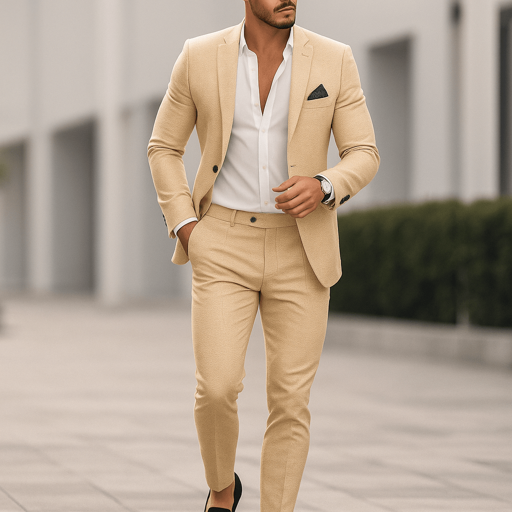 Męski garnitur - slim fit - dwuczęściowy - vivano - warszawa