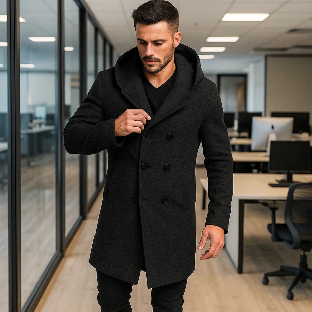 Męski Płaszcz Trench z Kapturem - vivano - warszawa