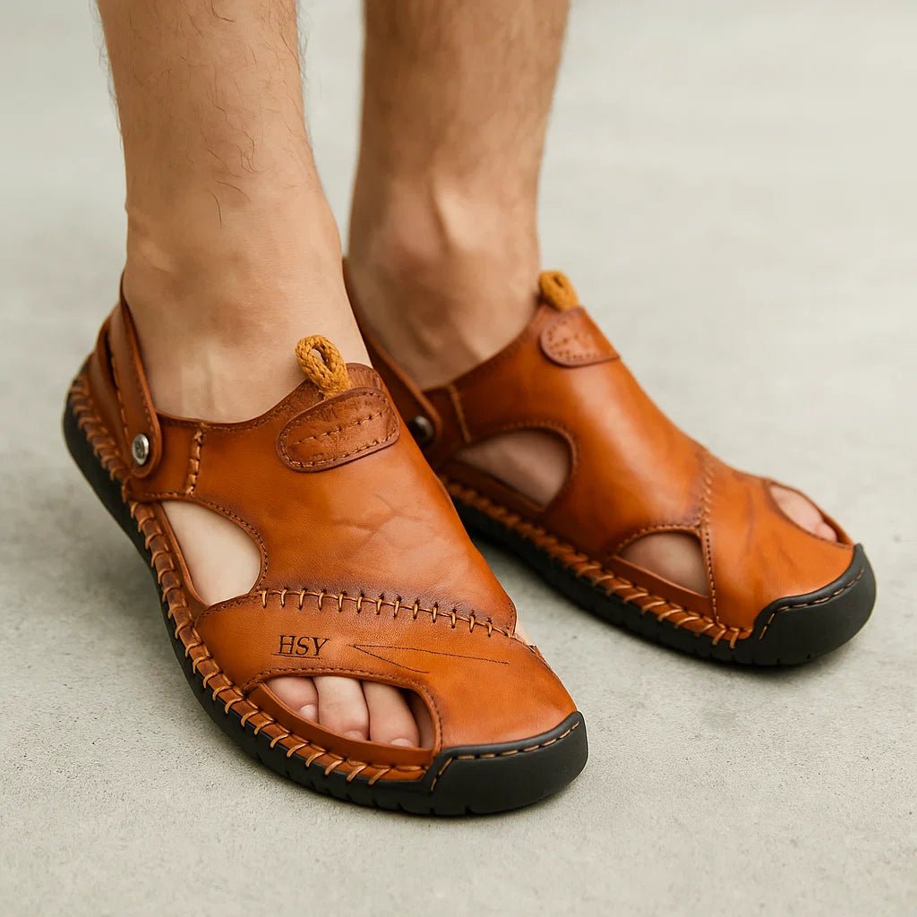 Męskie Skórzane Sandały Oddychające - vivano - warszawa